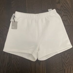TNA white Cozy AF shorts